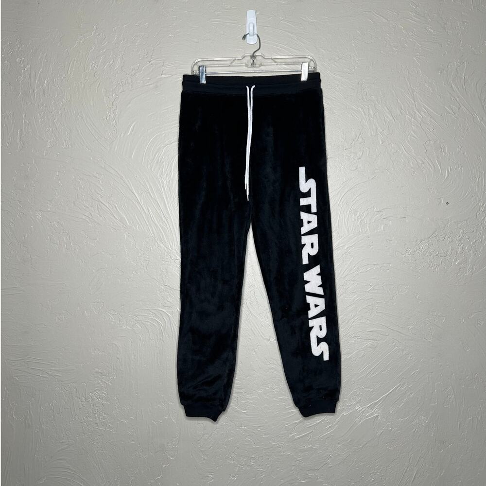 Star Wars Women's Large Black Fleece Lounge Joggers Pants